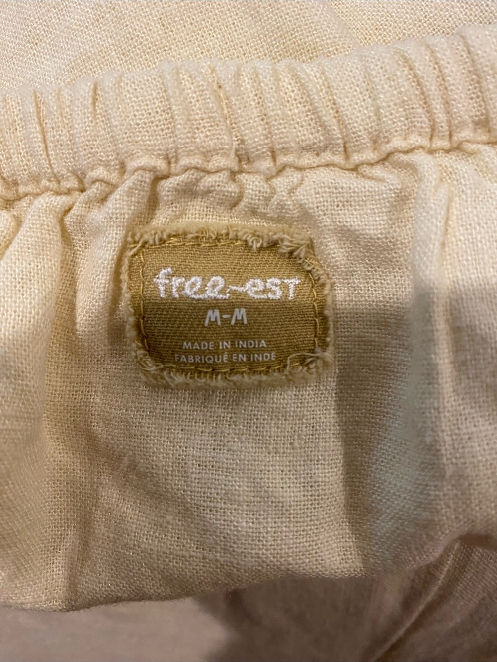 NWT Free People Light Cream Maxi Skirt with Drawstring Waist - Picture 9 of 12